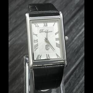 Pierre Lucerne Seiko Y120 Mens SQ Tank Watch Roman Wave Dial